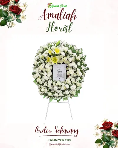 Krans Bunga Duka Cita di Gadingkembar